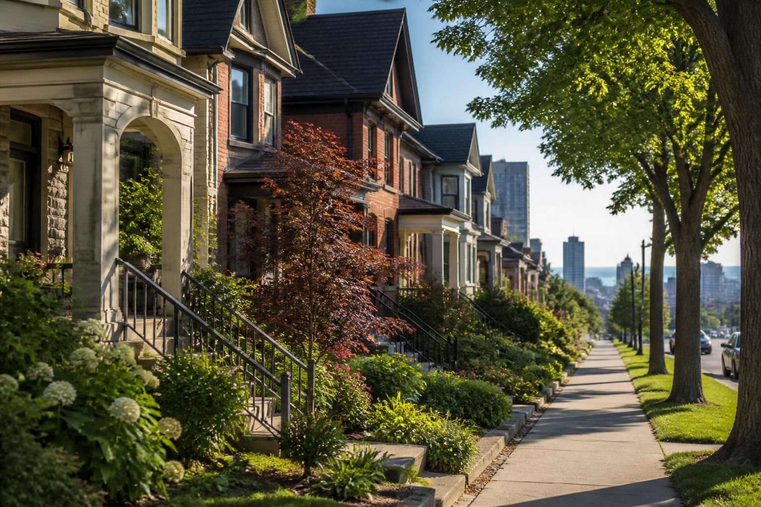 Hamilton neighborhood with historic homes and residential streets.