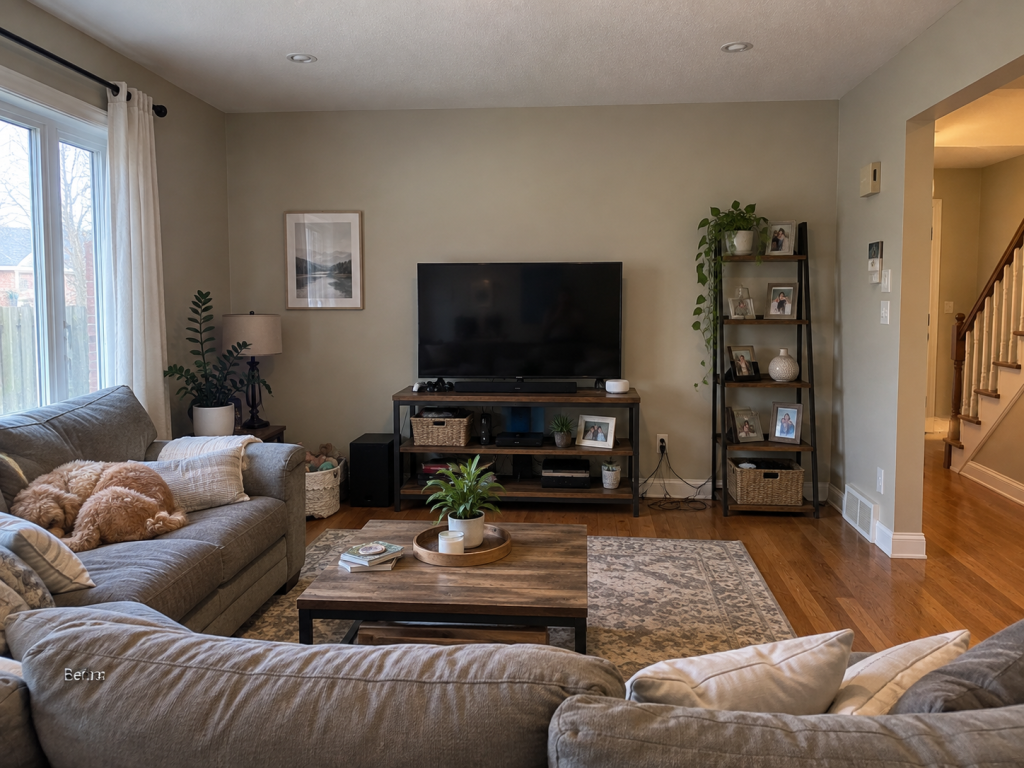 After THE ORCHARD, BURLINGTON Custom Living Room Built-Ins —