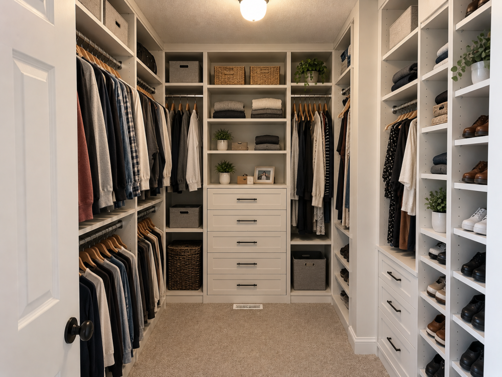 Before MILLCROFT, BURLINGTON Custom Walk-In Closet —